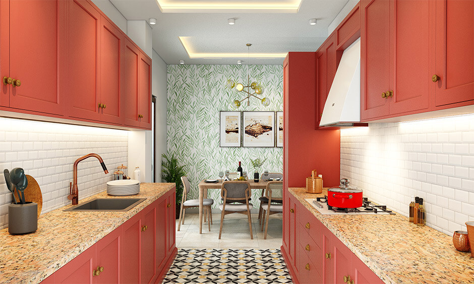 2025 kitchen design trends include bold countertops and geometric backsplashes for a vibrant look.