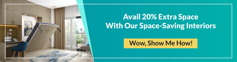 Avail 20% extra space with our space saving interiors