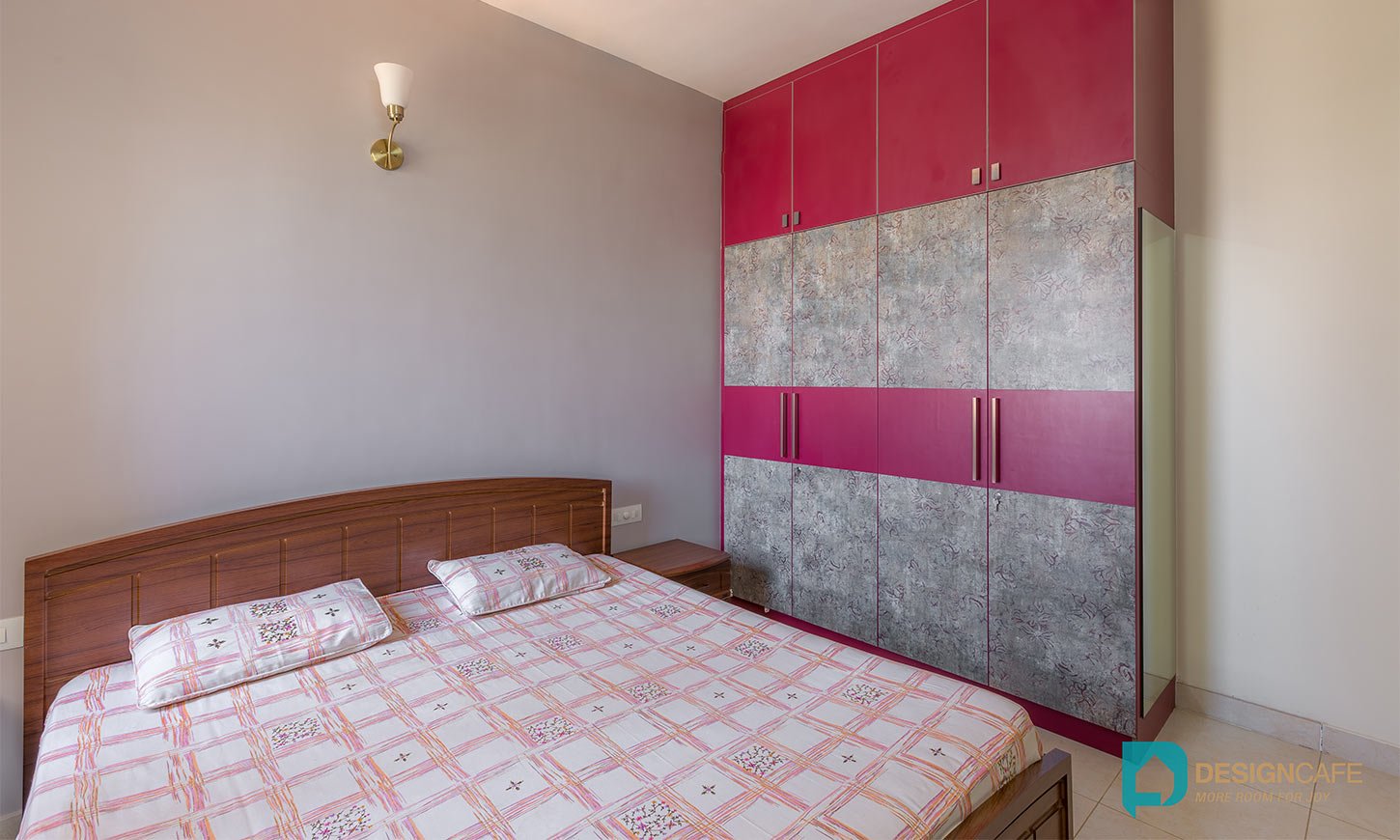 Bedroom designed by design cafe which is one of the best home interiors bangalore