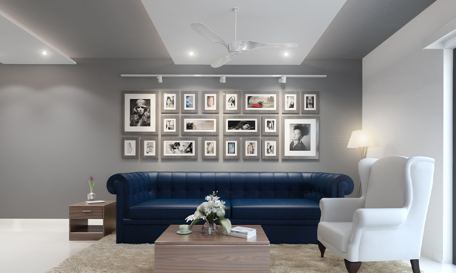 Trendy cement ceiling design in modern interior decor with elegant patterns and textures