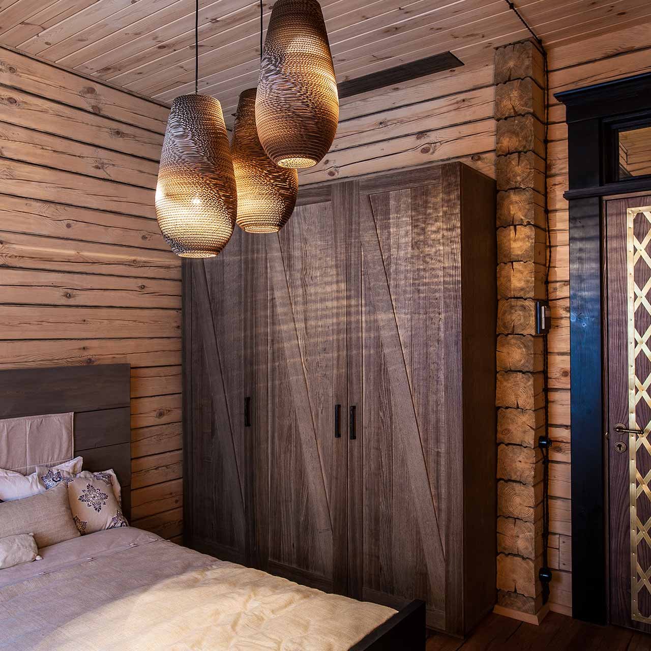 Colours ideas in rainy light for rustic bedroom interior design