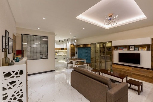 3 BHK model flat on display at interior design studio in hyderabad design cafe experience centre