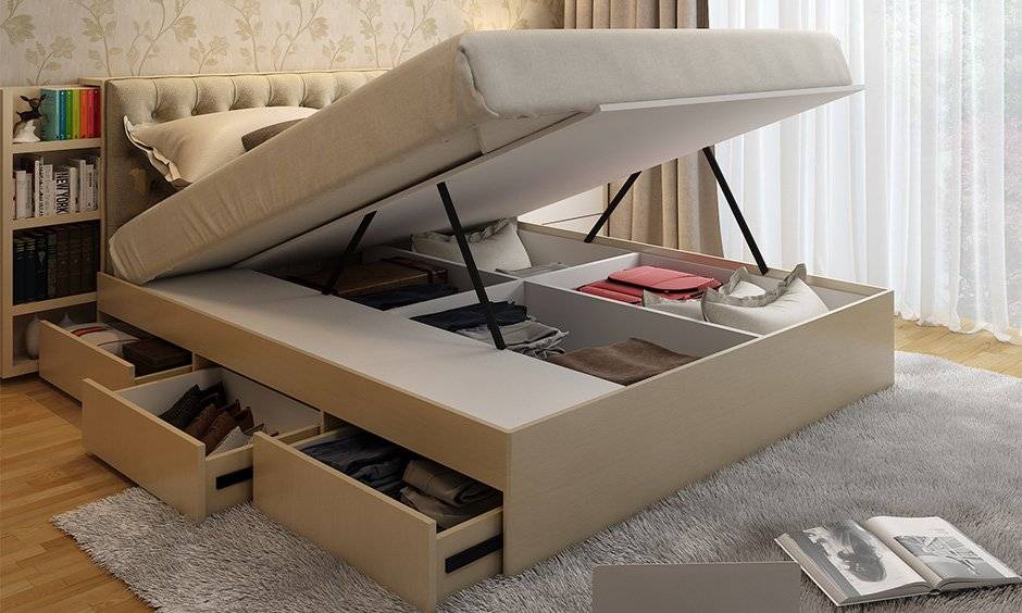 DesignCafe offers modular bed furniture that promotes efficiency and a clutter-free living space