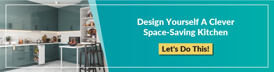 Design yourself a clever space saving kitchen
