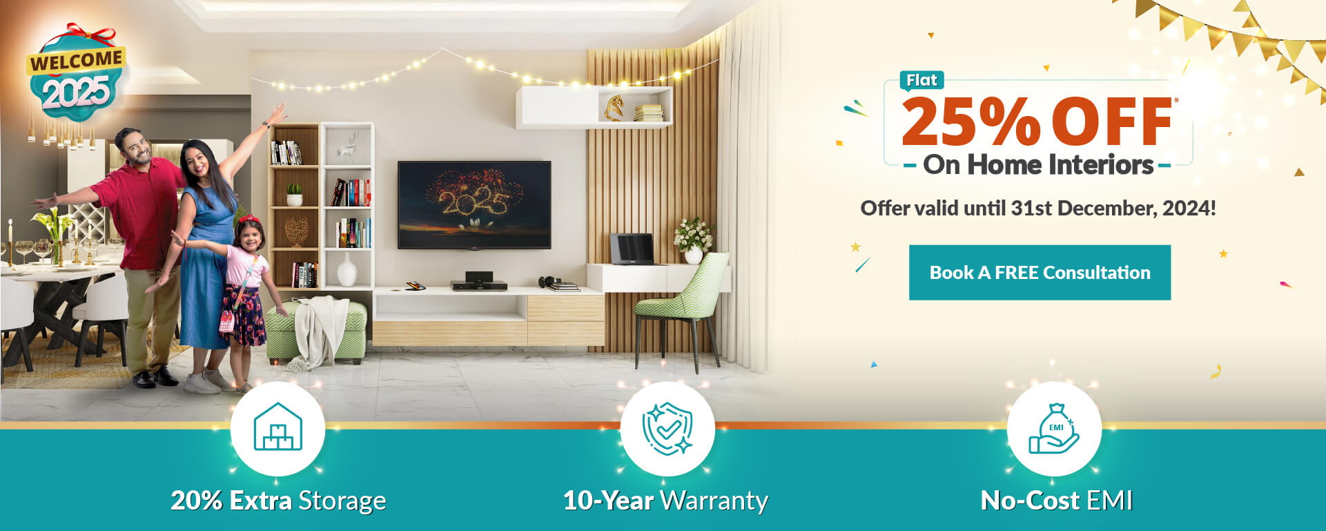 DesignCafe Offer: Flat 25% OFF on Home Interiors