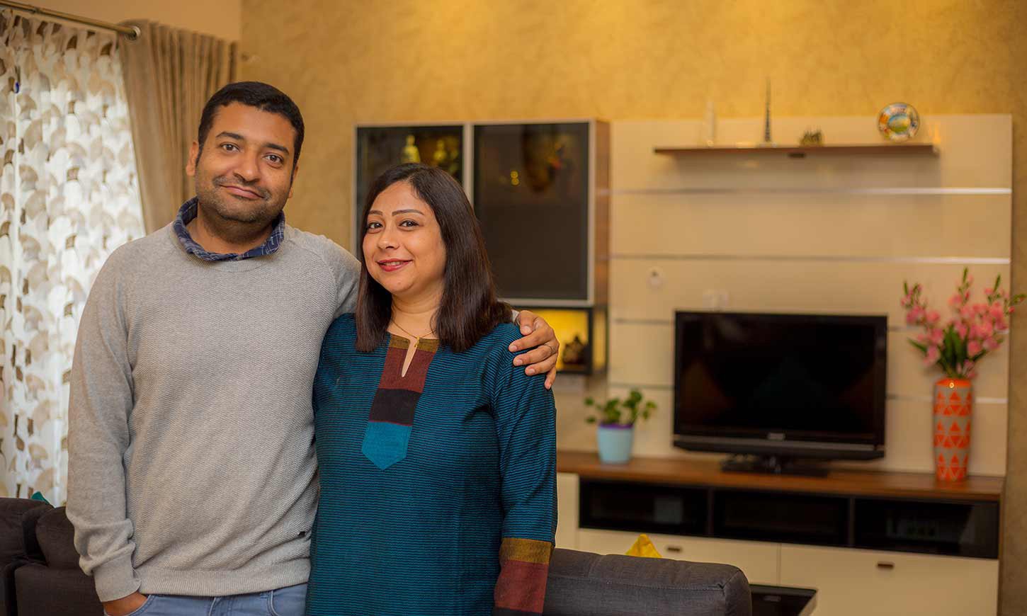 Home inteiror for a family designed by interior decorators in bangalore