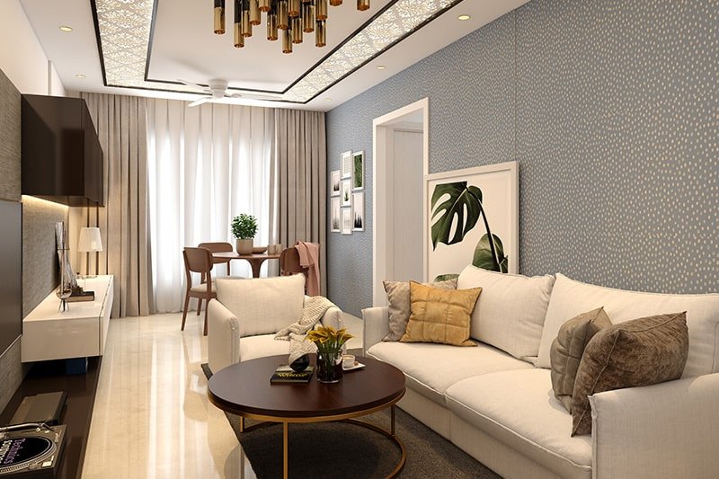 Decorative jaalis or CNC panels for false ceilings with LED backlighting