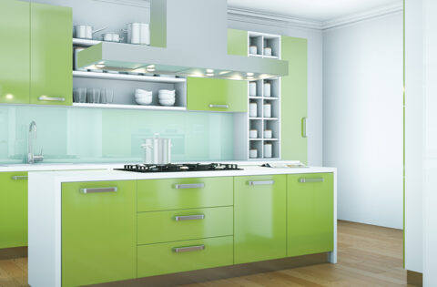 Elegant kitchen mica design adding glamour and style to a modern culinary space