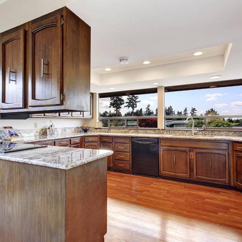 Kitchen wall cabinet design attached on the wall in cheap kitchen cabinets