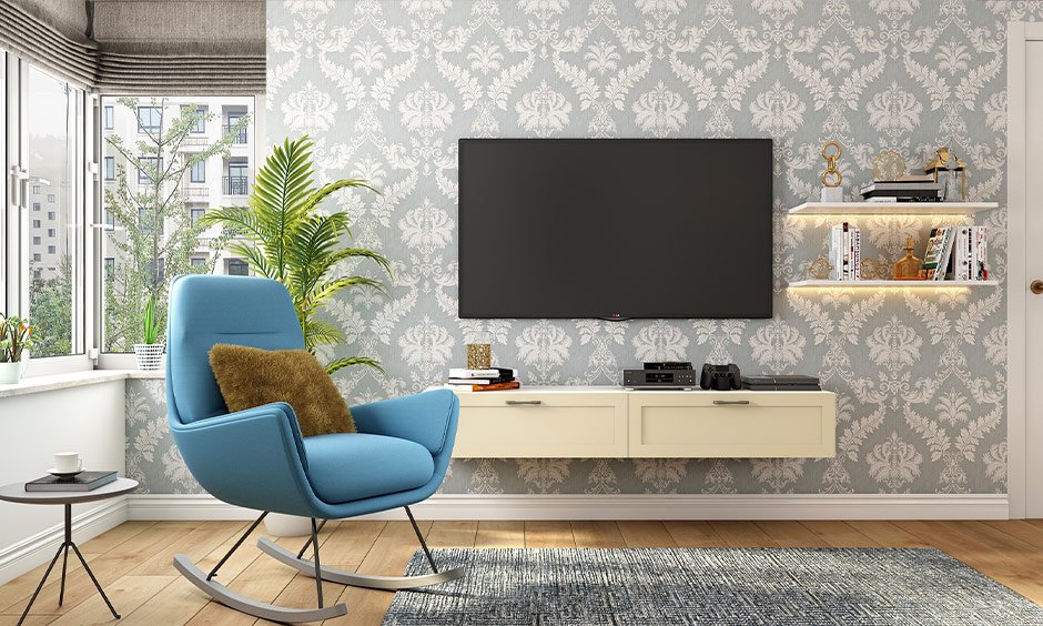 Living room seating idea which includes a rocking chair