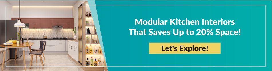 Modular kitchen interiors that saves upto 20% space