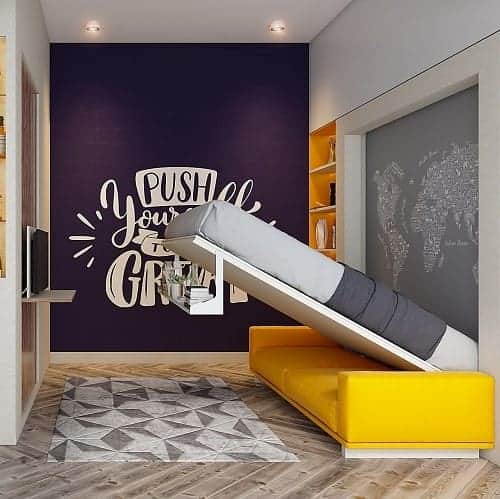 Murphy bed to save space in bedroom used by best interior designers in Kalyan