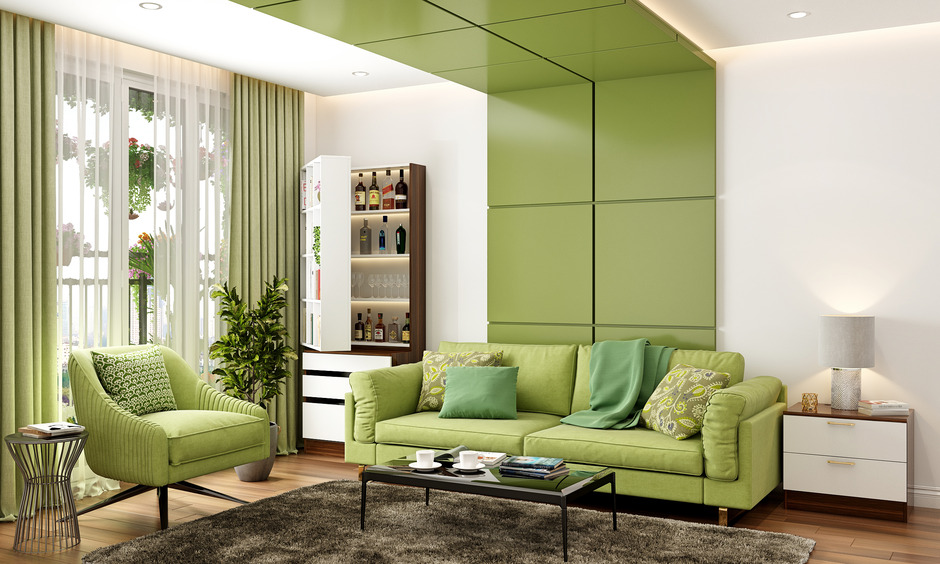 Explore pista green colour combinations, from whites to oranges and earthy tones, to elevate your home interiors