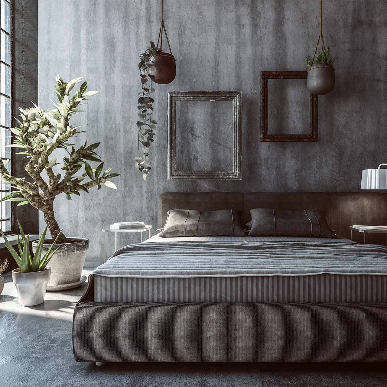 Rustic shading palette for rustic bedroom interiors