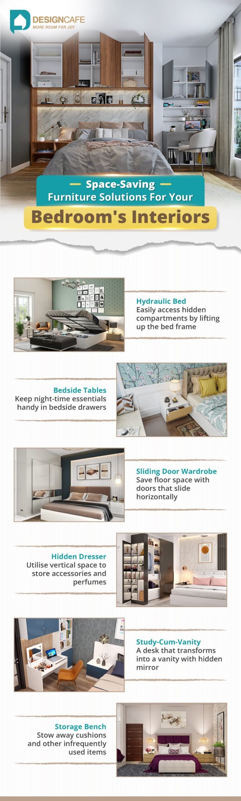 Functional and space-saving furniture solutions for your bedroom