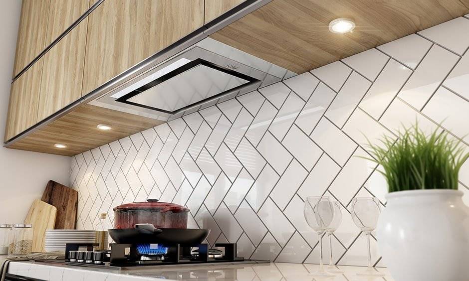 Spotlights lighting suitable for kitchen countertop while planning kitchen interior design