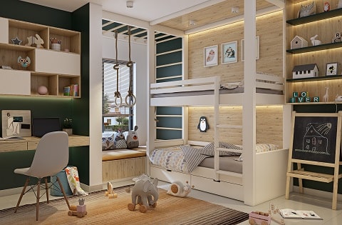 Kids Bedroom Interior Designs by Best Home Interior Designers.